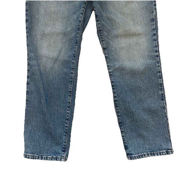 Good American Women’s Straight Jeans High Rise Sz 8 Inseam 27 Blue Stretch Denim - Picture 4 of 12